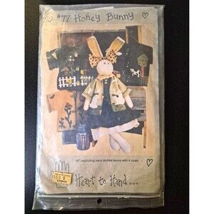 Heart to Hand #77 Honey Bunny 30in Stuffed Bunny Sewing Pattern + Coat Clothes